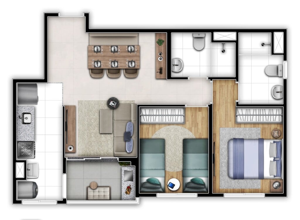 Apartamento, 2 quartos, 56 m² - Foto 41