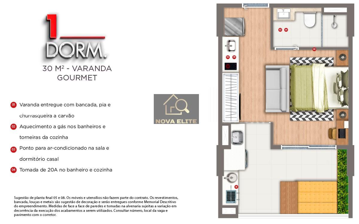 Apartamento, 1 quarto, 30 m² - Foto 10